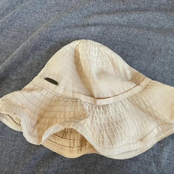 Panama Jack Women's One Size‎ Biege Ribbon Sun Hat Summer - Picture 1 of 12